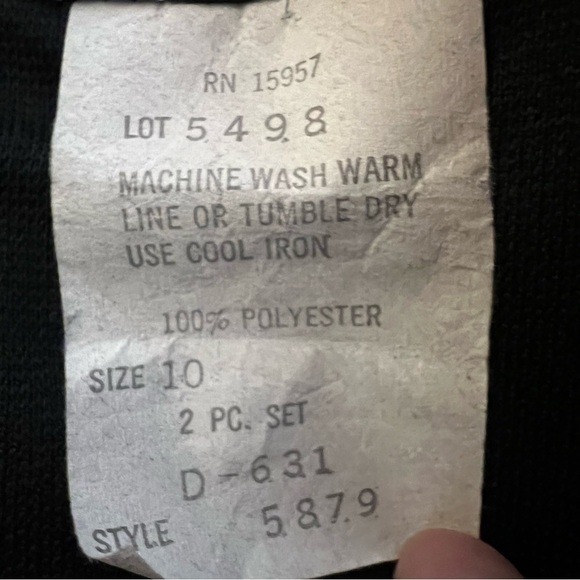 VINTAGE Sears 1970s Short Sleeve Blazer Black Collared Vtg 70s Button Front - Picture 6 of 7